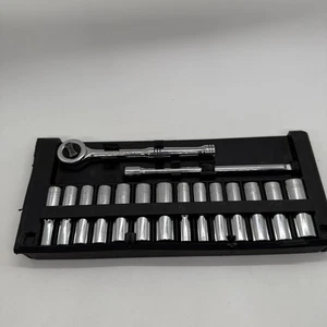 Stanley Ratchet And Socket Set 1/4”, 6 Pt, SAE & Metric - Bild 1 von 11