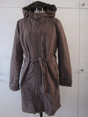 Womens DIESEL L Khaki Full Zip Hooded Padded Coat Large GENUINE Large - Image 1 of 4