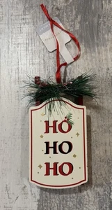 Wondershop Holzschlitten 🛷 Weihnachtsschmuck - weiß/rot/grün - NEU - Bild 1 von 4