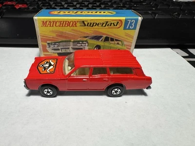 De colección Matchbox Superfast #73 Mercury Commuter Rueda Ancha Rojo “Dirección” Foto 1 de 4