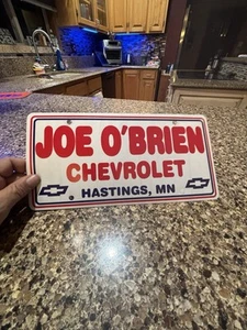 Joe O’ Brien Plastic Dealer License Hastings Minnesota Chevy Chevrolet Auto - Picture 1 of 2