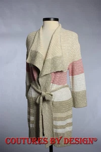 St John Strick gerippter Pullover Wickel camel meliert, Rosenquarz Gr. Lg neu mit Etikett UVP $ 795 - Bild 1 von 4