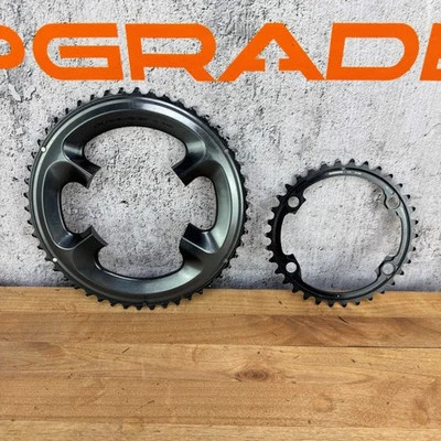 Low Mile! Shimano Fits Dura Ace R9100 50/34t 4-Bolt 11-Speed Bike Chainring Set - Image 1 of 4