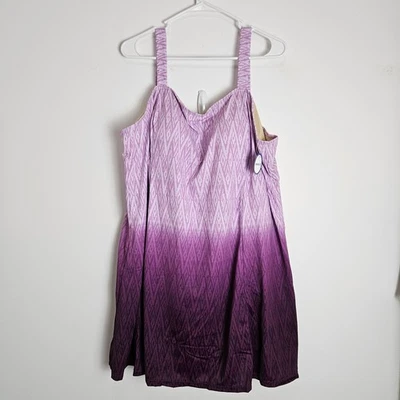 Swimsuits For All Womens Plus Size 28 Multicolor One Piece Swim Dress Ombre NEW - Image 1 of 4