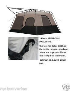 Coleman instant tent 8 person used Tent Parts 16MM CLIP # 5010000845
