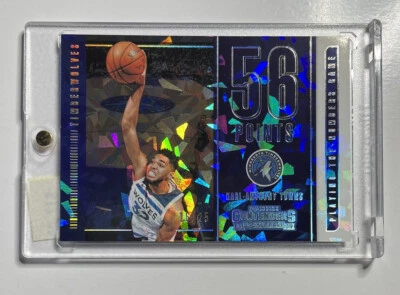 2018-2019 Contenders Basketball Karl-Anthony Towns cracked ice insert 16/25 ssp  - Image 1 of 3