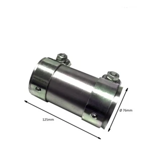 Rohrverbinder 76mm x 125m Doppelschelle Abgasanlage Sportauspuff Klemme Verzink - Bild 1 von 3