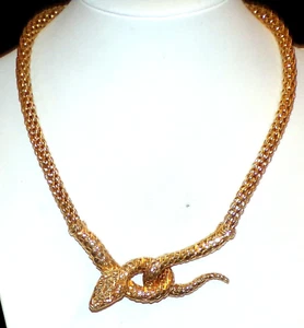 Ross & Simons 18K GOLD OVER STERLING SILVER SNAKE MESH LINK CHAIN Necklace 52.3G - Picture 1 of 9
