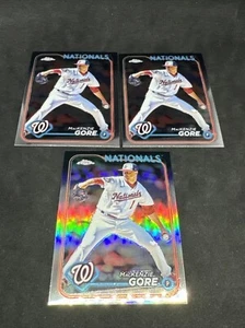 MACKENZIE GORE 2024 Topps Chrome 3 Card Lot - Nationals - Picture 1 of 7