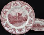 Johnson Brothers OLD BRITAIN CASTLES PINK 2 Dinner Plates GREAT CONDITION