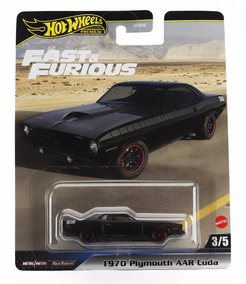 1/64 MATTEL HOT WHEELS - PLYMOUTH - AAR/CUDA COUPE 1970 - FAST & HYP68-FPY86 - Immagine 1 di 1