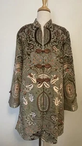 SOFT SURROUNDINGS Women's Paisley Velvet Jacket M - Picture 1 of 17
