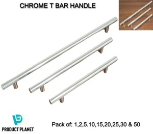 T BAR GABINETE DE COCINA MANIJA DE PUERTA ARMARIO MUEBLES CROMO MANGO DE BARRA T - Imagen 1 de 10