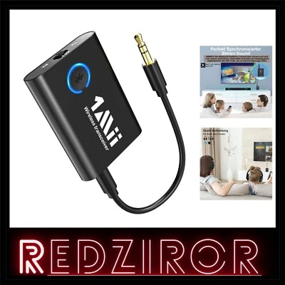 Bluetooth 5.3 Adapter für TV Kopfhörer 2-in-1 Sender Empfänger aptX HD Low La... - Bild 1 von 2