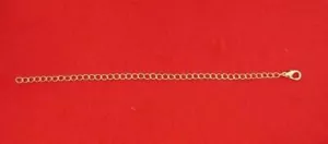 ESTENSORE COLLANA 7 POLLICI PLACCATO ORO 4MM CON CHIUSURA ARTIGLIO ARAGOSTA 12MM - Foto 1 di 1