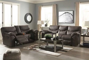 NEW SPECIAL - Modern Living Room Brown Fabric Reclining Sofa & Loveseat Set IF1F - Picture 1 of 5