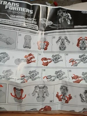 Transformers Prime Autobot Wheeljack Instruction Booklet Manual Blueprints 2011 - Image 1 of 2