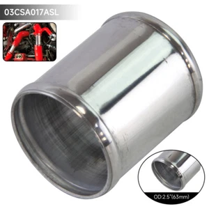 Alloy Aluminum Hose Adapter Joiner Pipe Connector Polished 63mm 2.5 inch OD - Picture 1 of 9