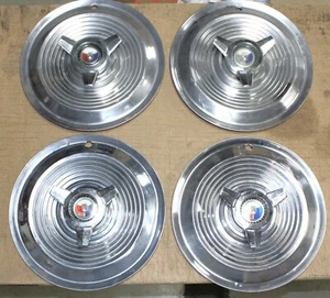 1963 1964 Galaxie 500 XL Mercury Marauder ORIG 406 427 15" SPINNER WHEEL COVERS - Picture 1 of 15