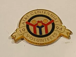 AT&T ATT Centennial Volunteers 1994 Employee Recognition Vest Hat Lapel Pin - Picture 1 of 2