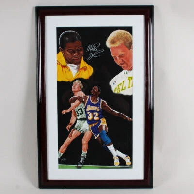 Magic Johnson Signed Artwork Lakers - COA JSA - Image 1 of 4