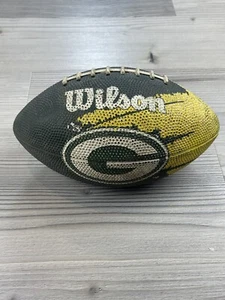 Green Bay Packers Wilson Rubber 9" Football NFL Green Gold - Picture 1 of 4
