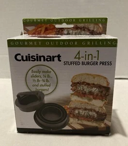 Cuisinart 4-in-1 Stuffed Burger Press Non Stick Makes A Perfect Patty - Picture 1 of 4