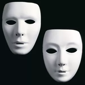 Weiße bemalbare Damenmaske oder Herrenmaske Ball Maske wählbar Karnevalsmaske - Bild 1 von 5