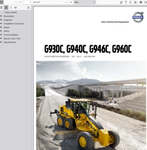 Volvo G946C Motor Grader Service Repair Manual Construction PDF USB - Picture 1 of 2