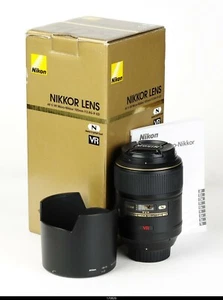 Lens Nikon Micro Nikkor 105mm F/2.8 G ED N VR Mint Box - Picture 1 of 5