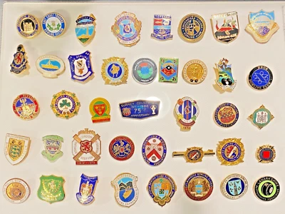VINTAGE BOWLING CLUB ENAMEL BADGES, BOWLS, ASSOCIATIONS, EX PRESIDENTS - Image 1 of 4