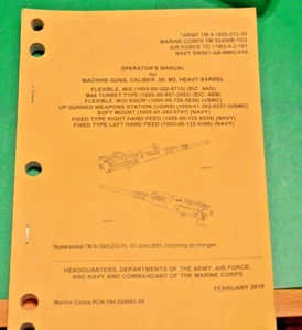 US Army TM 9-1005-213-10 MACHINE GUN .50 CALIBER OPERATOR MANUAL SC/107p/2010 - Bild 1 von 4