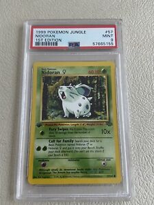 1999 Pokemon Jungle WOTC 57/64 Nidoran 1st Edition PSA 9 Mint