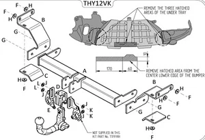 Barra de remolque desmontable vertical Towtrust para Kia Cee'd Hatchback 2012 a 2018 - Imagen 1 de 8