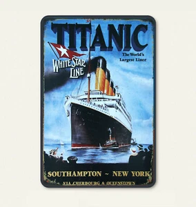 Letrero de aluminio Titanic Southampton New York con protección UV para todo clima - Imagen 1 de 7