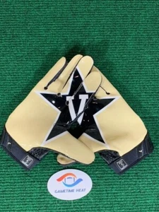 Nike Promo Vapor Jet 3.0 Vanderbilt Commodores Team Issue Game Football Gloves L - Picture 1 of 3
