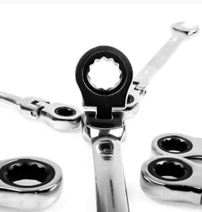 10mm Flexible Pivoting Head Ratchet Combination Spanner Wrench Garage - Picture 1 of 2