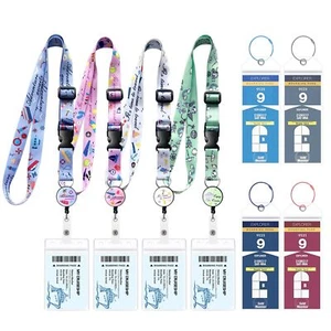 Retractable Cruise Lanyard for Cruise Ship Cards 4 Pack Cruise Lanyards with ... - Picture 1 of 7
