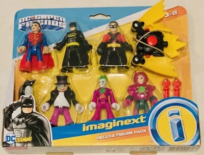 Imaginext DC Superfriends Deluxe Figura Paquete de 6 Lex Luthor Penguin Joker Villanos Foto 1 de 2