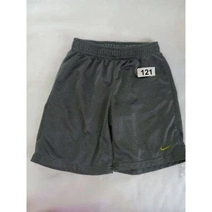 Nike Shorts Boys 6 Gray with Swoosh Logo Elastic Waist - Picture 1 of 9