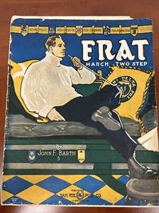 VTG 1910 Frat March Sheet Music College Fraternity - Picture 1 of 18