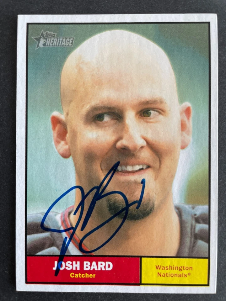 2010 Topps (Heritage) SIGNED: Josh Bard, NATIONALS #158 - Image 1 of 1