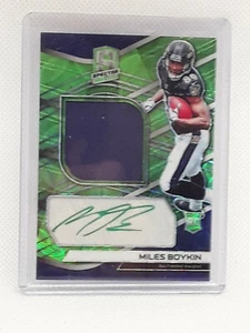 Miles Boykin 2019 Spectra GREEN RPA RC PATCH AUTO (44/50) Baltimore Ravens - Picture 1 of 2