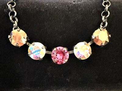 Austrian Crystal Black Rhodium Bracelet Punk Rock Adjustable - Image 1 of 4