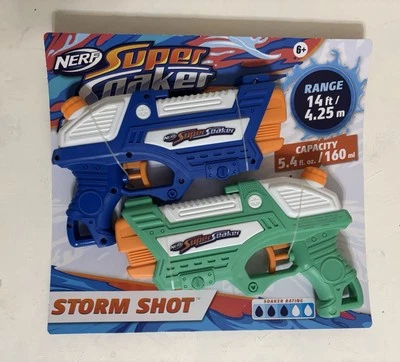 Pistola de agua NERF Super Soaker 2 Storm Shot 14 ft alcance edades 6+ Foto 1 de 2