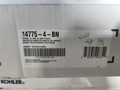 Kohler Stance Deck Mounted Roman Tub Filler K-14775-4-BN -VIBRANT BRUSHED NICKEL