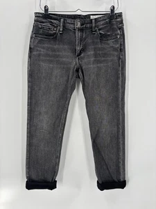 Rag & Bone Dre Boyfriend Jeans Womens 27 Black Serephina Low Rise Denim Logo - Picture 1 of 24