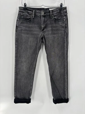 Rag & Bone Dre Boyfriend Jeans Womens 27 Black Serephina Low Rise Denim Logo - Image 1 of 4