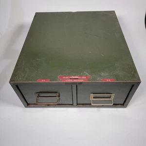 Steelmaster Grün 2 Schubladen Stahl Karten Aktenschrank mit Folgeblöcken 16"x15" - Bild 1 von 6