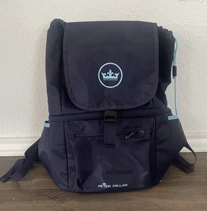 PETER MILLAR Backpack Golf Cooler Bag Insulated Blue Carry On Zipper - Picture 1 of 5